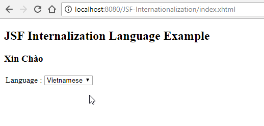 Series JSF – Đa ngôn ngữ (Internationalization) trong JSF Framework