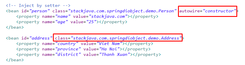spring resource annotation constructor