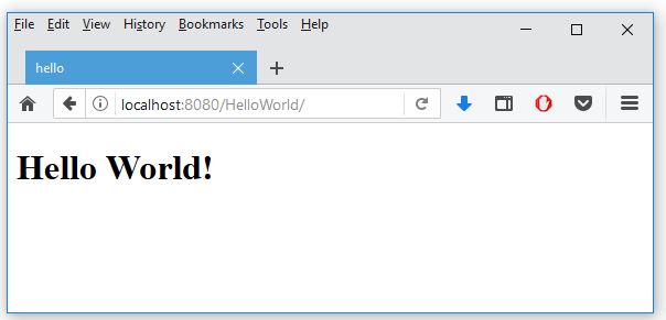 Ví dụ chương trình hello world bằng JSP - Servlet