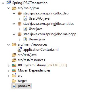 Spring JDBC - Transaction trong Spring JDBC, Code ví dụ Spring JDBC Transaction
