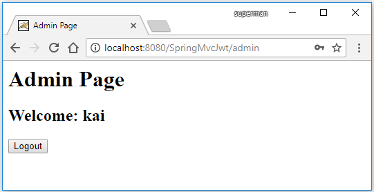 Code ví dụ Spring MVC - Spring Security JSON Web Token