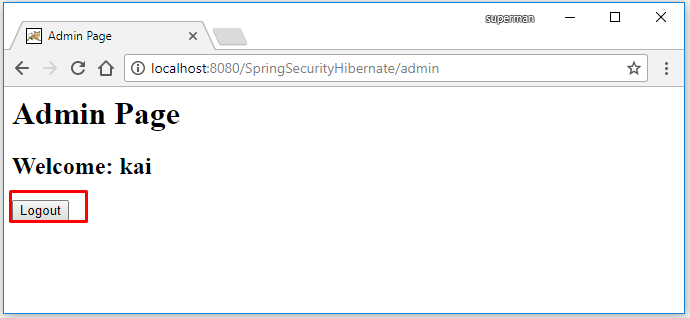 Code ví dụ Spring Security Hibernate 5 + Database MySQL