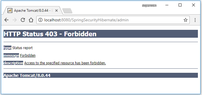 Code ví dụ Spring Security Hibernate 5 + Database MySQL