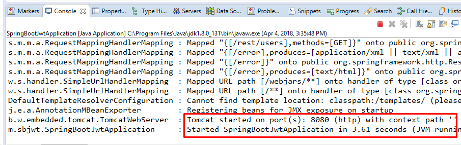 Code ví dụ Spring Boot JSON Web Token (JWT)