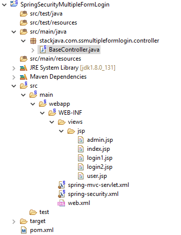 Spring MVC - Security dùng nhiều trang login (multiple form login)