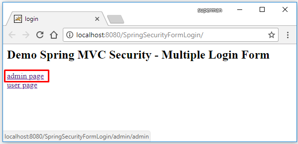 Spring Mvc - Security Dùng Nhiều Trang Login (Multiple Form Login)