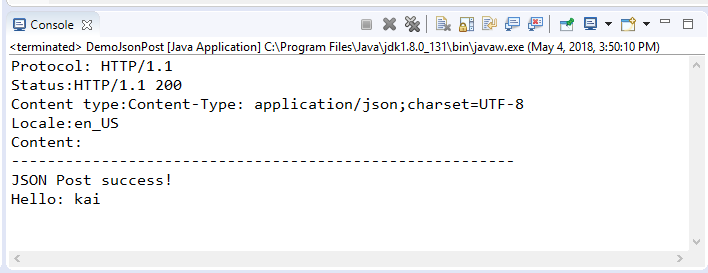 Code ví dụ gửi http post request bằng Java (HttpClient)