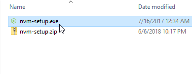 Cài đặt điều NVM bên trên Windows 10