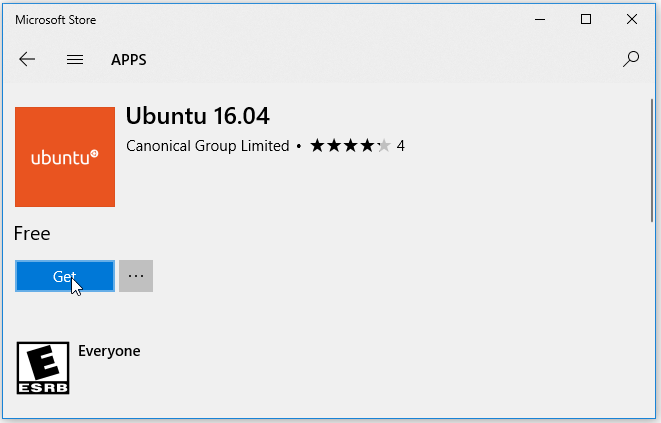 Cài đặt ubuntu trên windows 10 với Windows Linux Subsystem