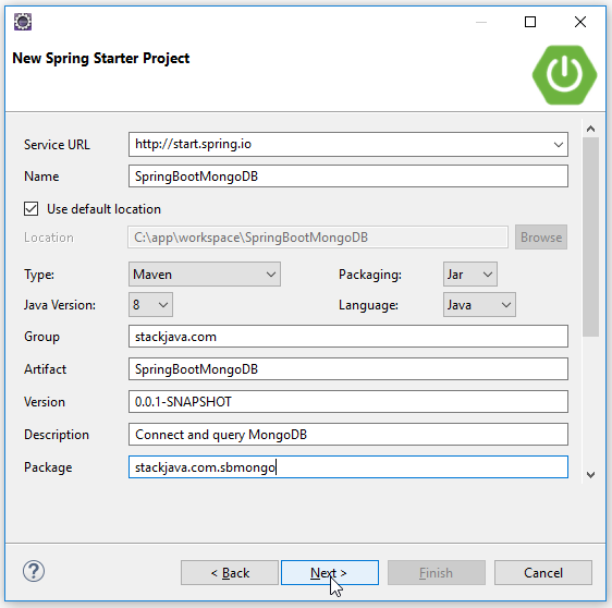 Code ví dụ Spring Boot - Spring Data MongoDB với MongoRepository