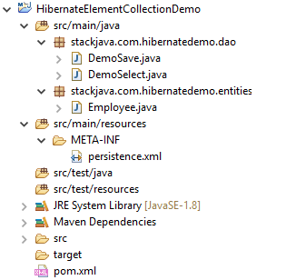 Code ví dụ Hibernate @ElementCollection, lưu dữ liệu dạng list