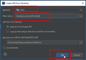 Как создать jar файл в intellij idea