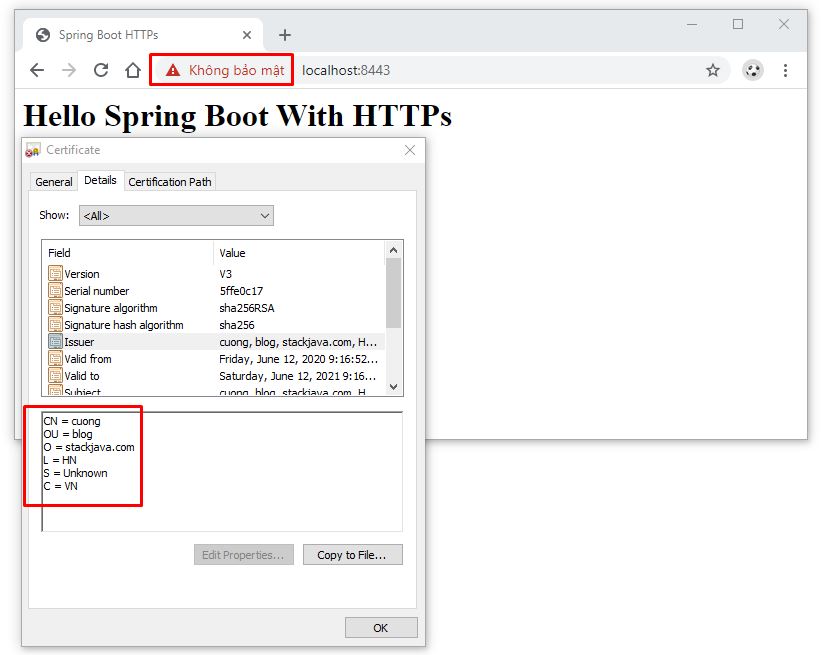 Code ví dụ spring boot https (cấu hình ssl, https)